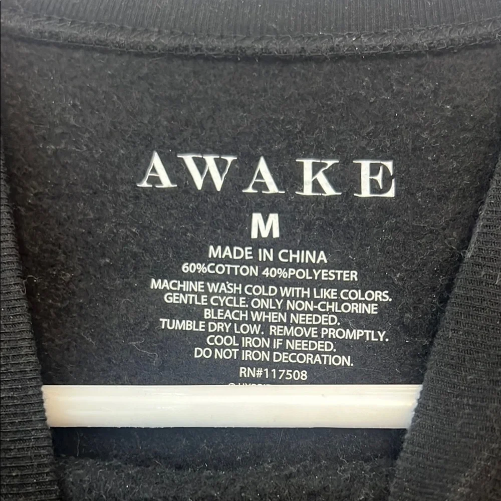Awake Black Crewneck Sweater with Sunflower Graphic - Picture 2 of 11